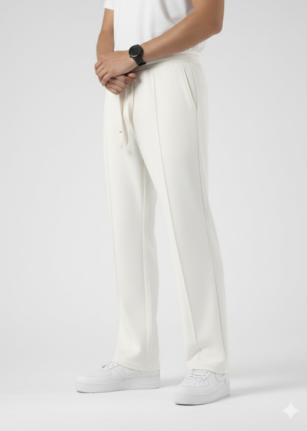 Cream Loose Fit Trouser