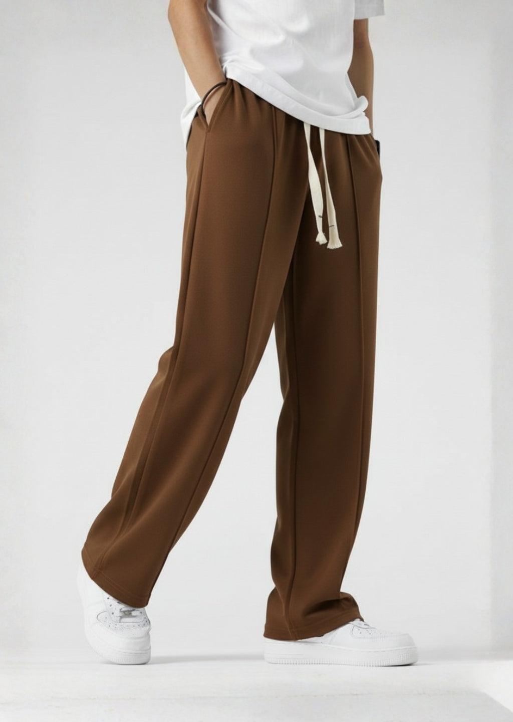 Dark Brown Loose Fit Trouser