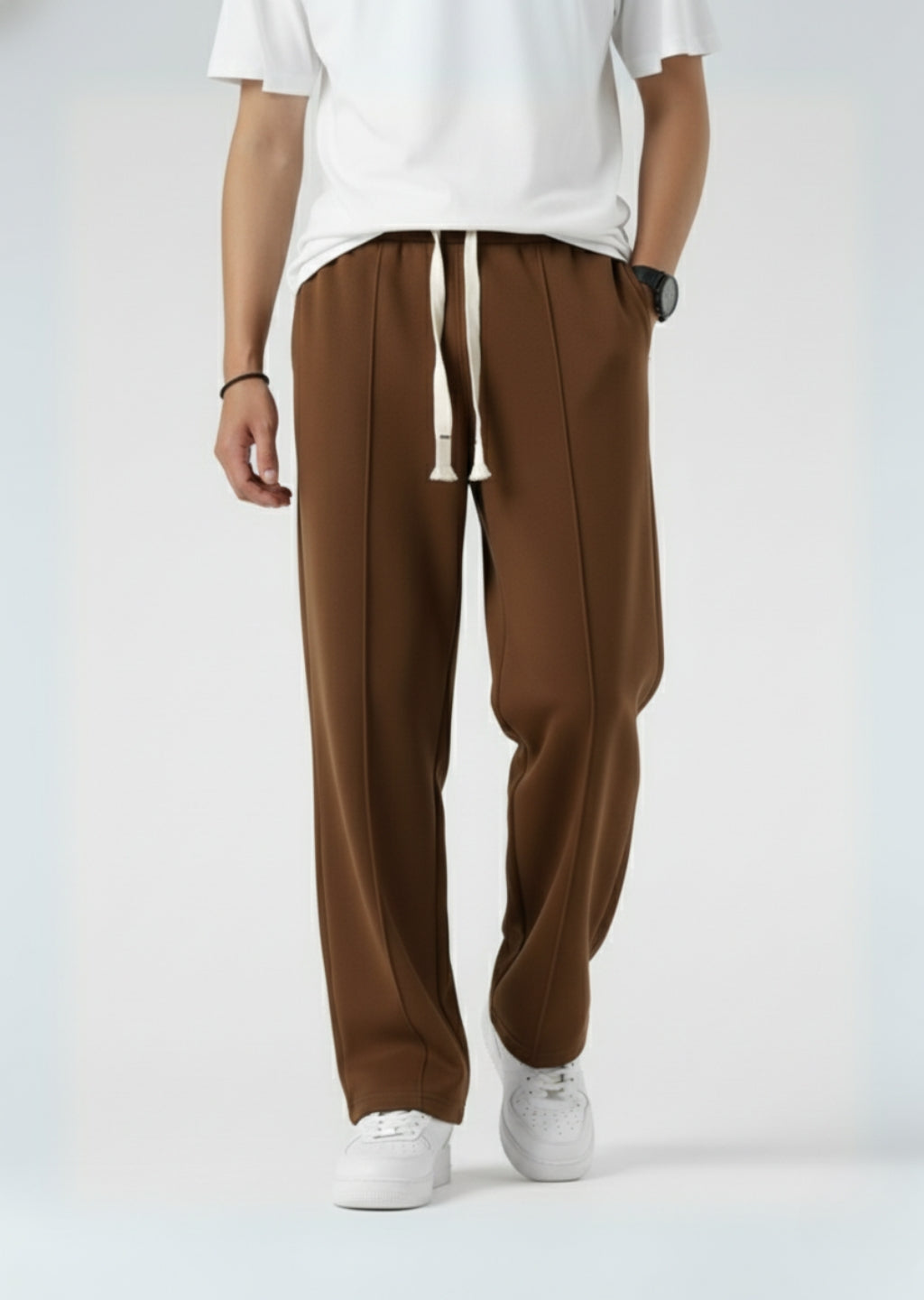 Dark Brown Loose Fit Trouser