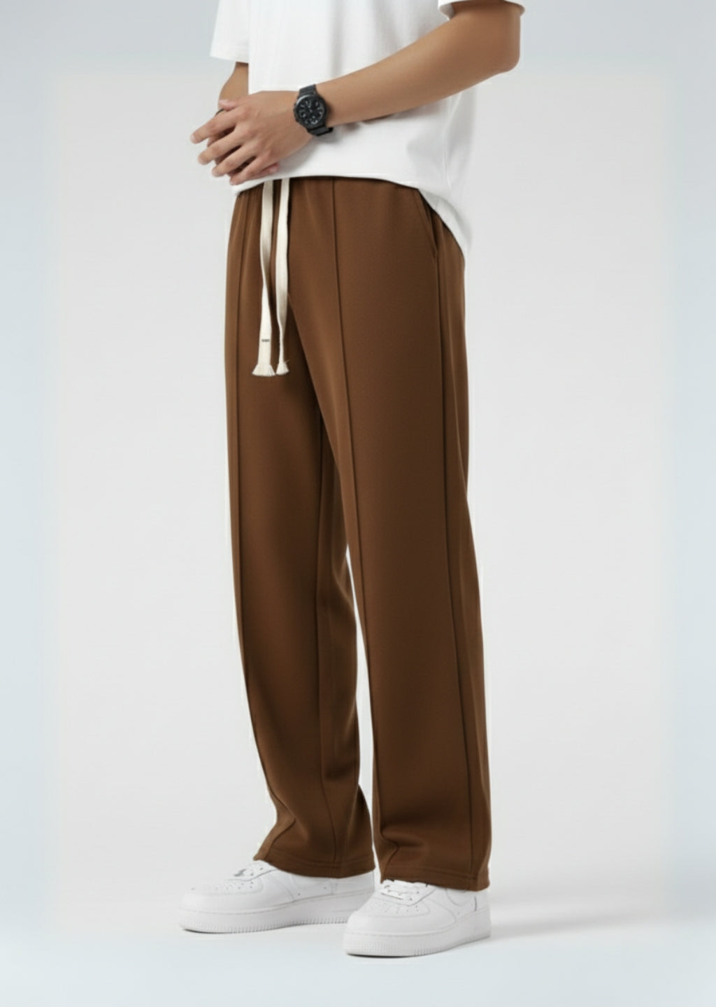 Dark Brown Loose Fit Trouser