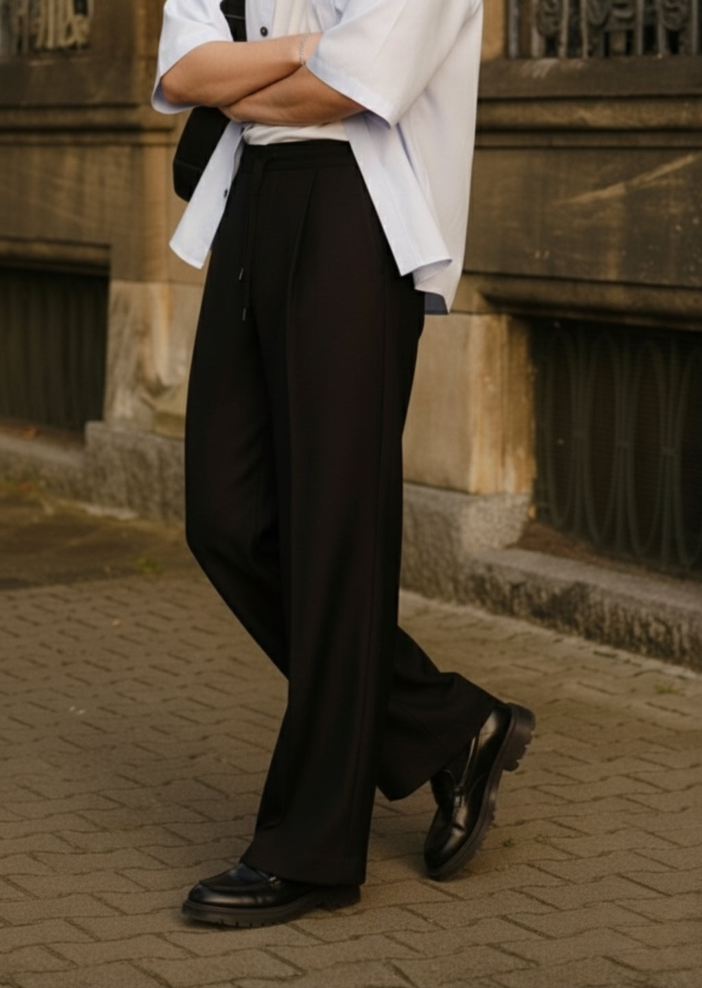 Nuve Loose Fit Black Trouser
