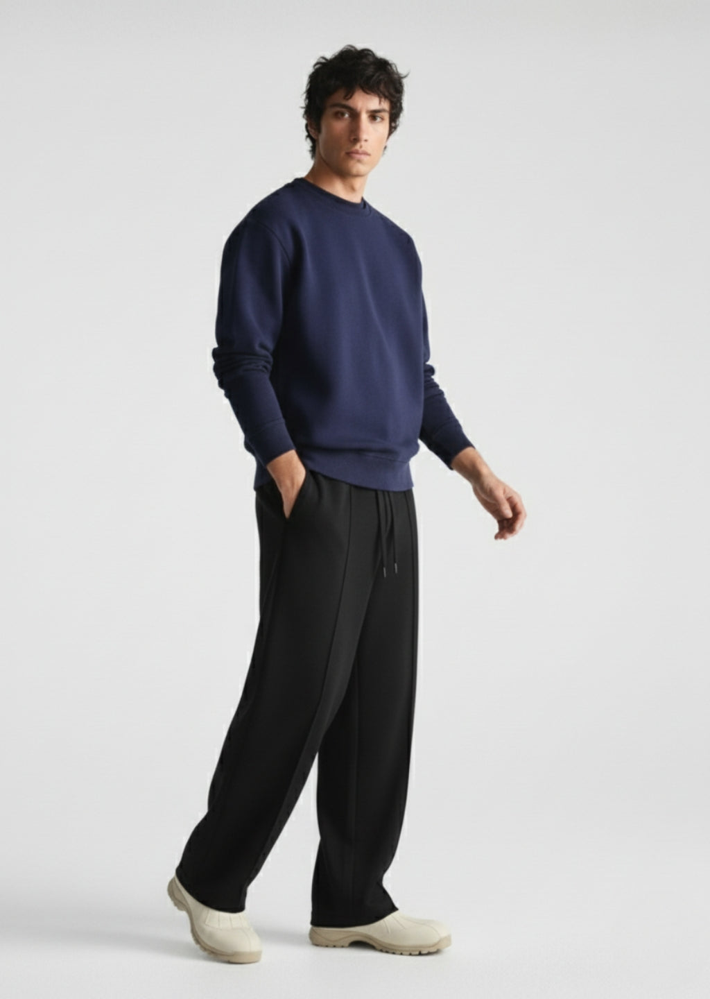 Nuve Loose Fit Black Trouser