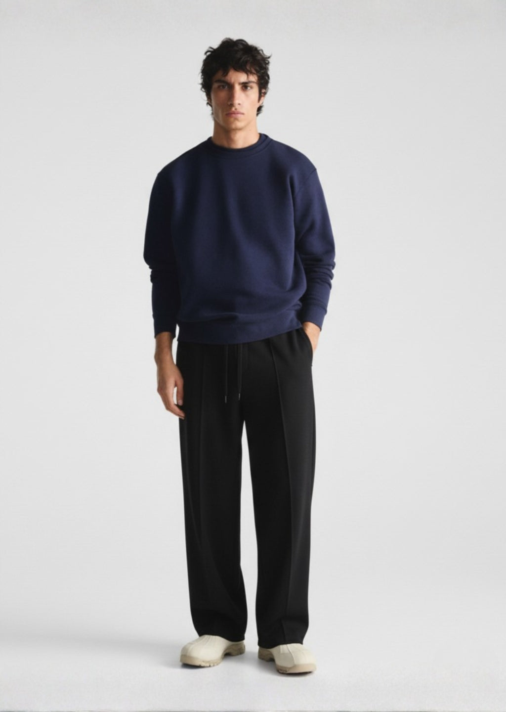 Nuve Loose Fit Black Trouser