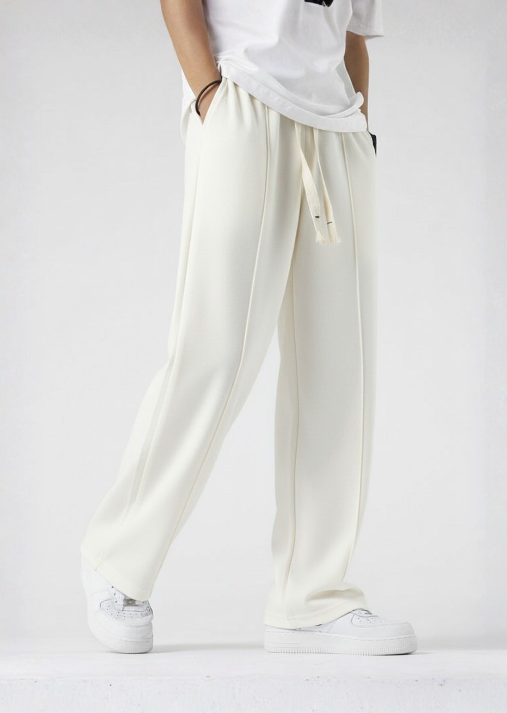 Cream Loose Fit Trouser