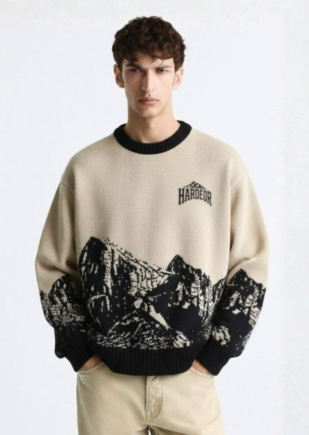 Abstract Knitted Sweatshirt
