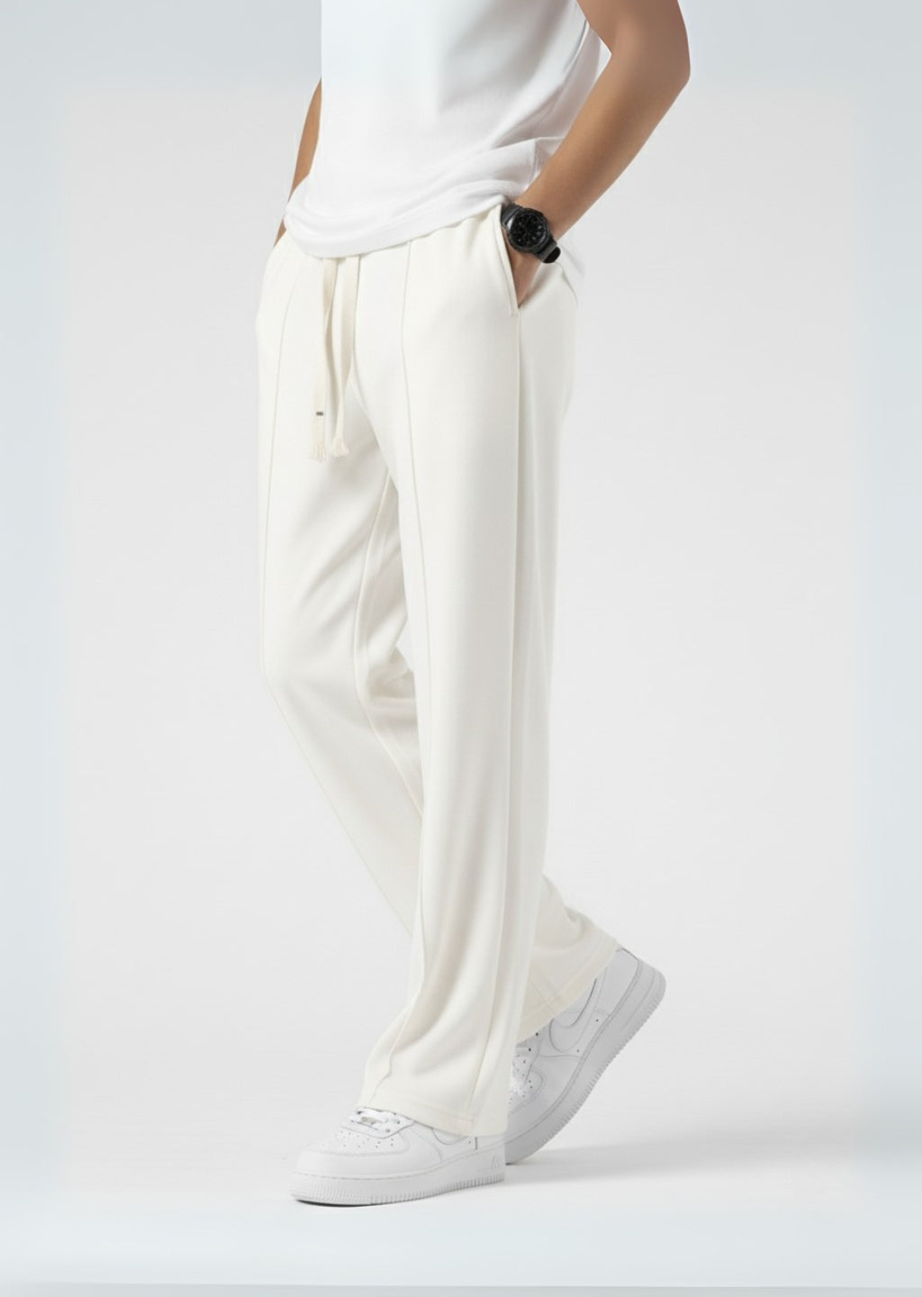 Cream Loose Fit Trouser