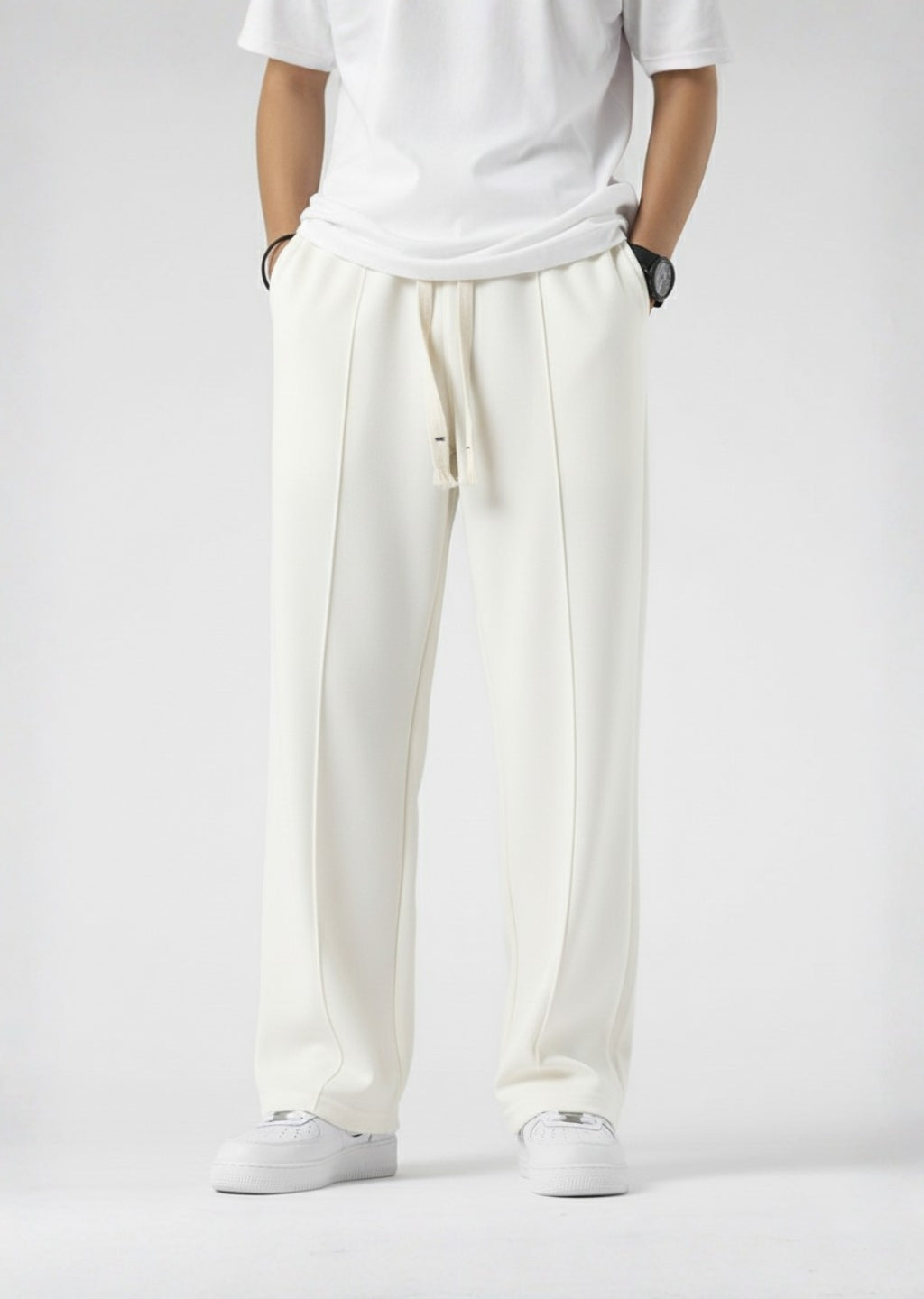 Cream Loose Fit Trouser