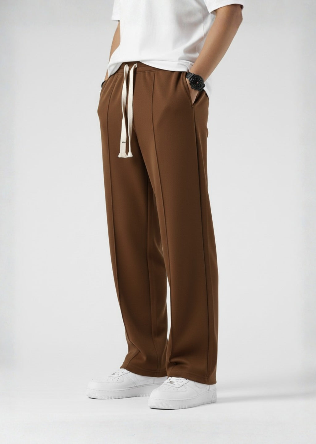 Dark Brown Loose Fit Trouser