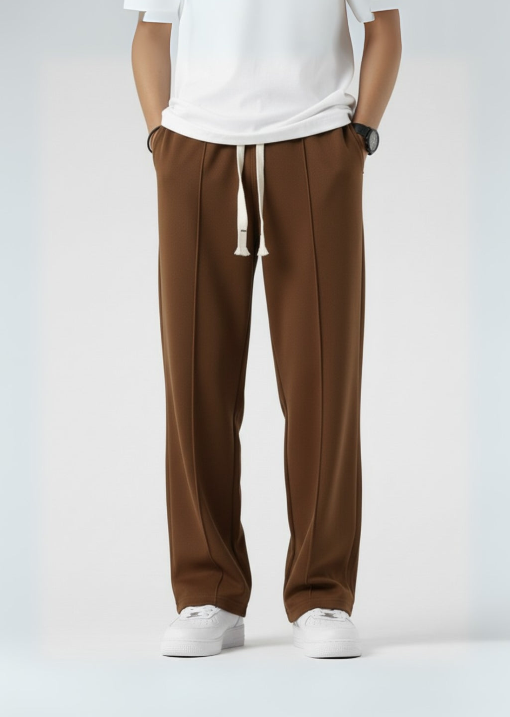 Dark Brown Loose Fit Trouser
